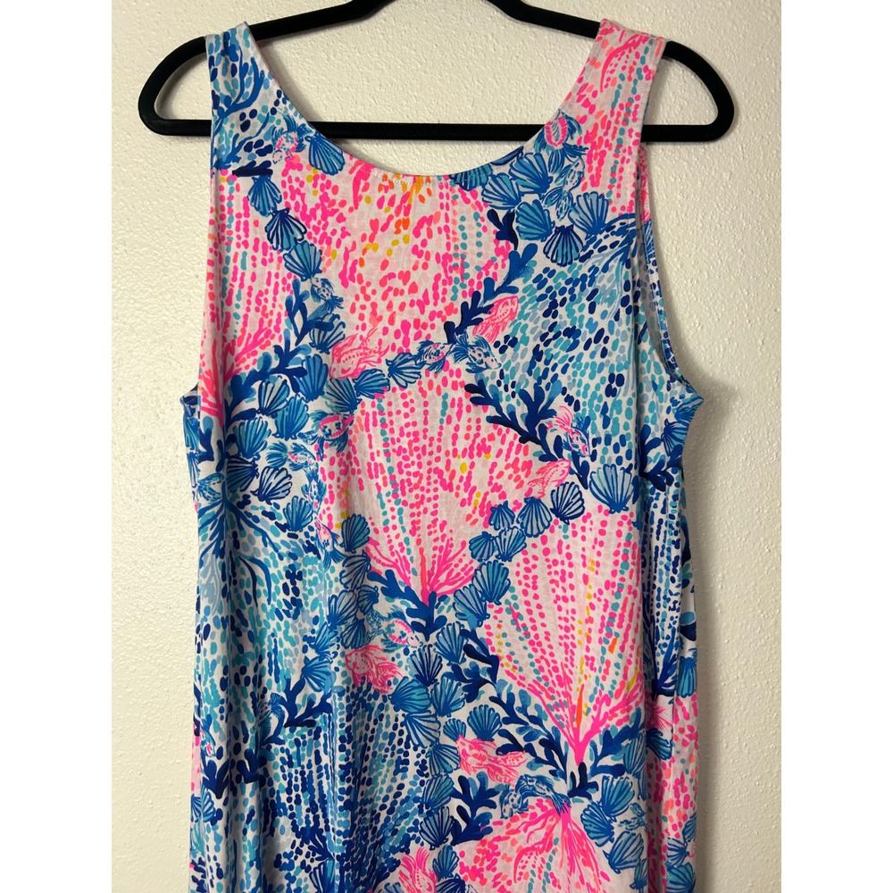 Lilly Pulitzer Kristen Swing Dress Sway with Me Blue XL Coastal Preppy - Picture 4 of 7